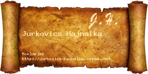 Jurkovics Hajnalka névjegykártya